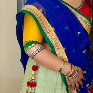 chaniya choli with 3 piece set, including padded blouse